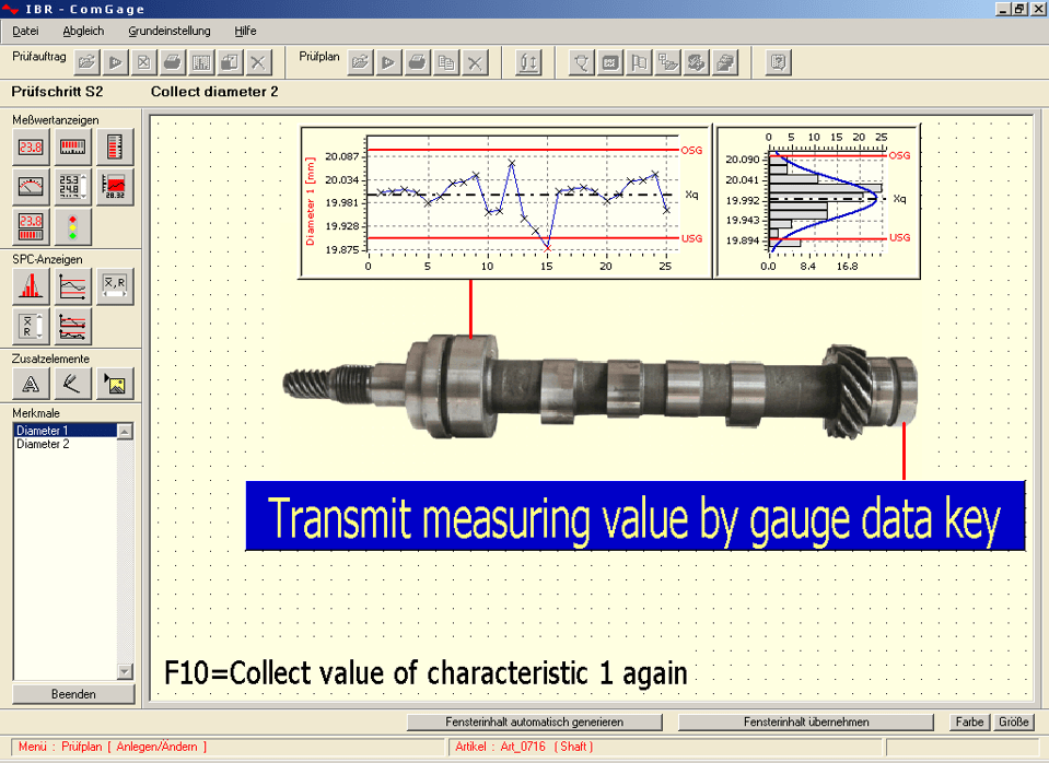 Software de adquisición y tratamiento de datos ComGage